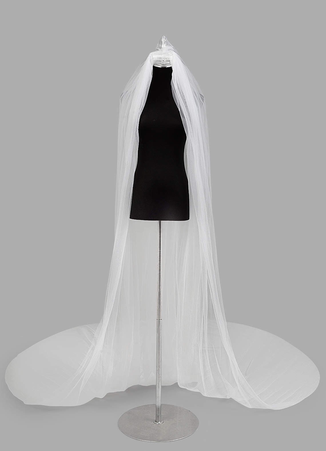 Extra Wide Soft Tulle Wedding Veil – 300 cm Classic Bridal Veil with Optional Blusher