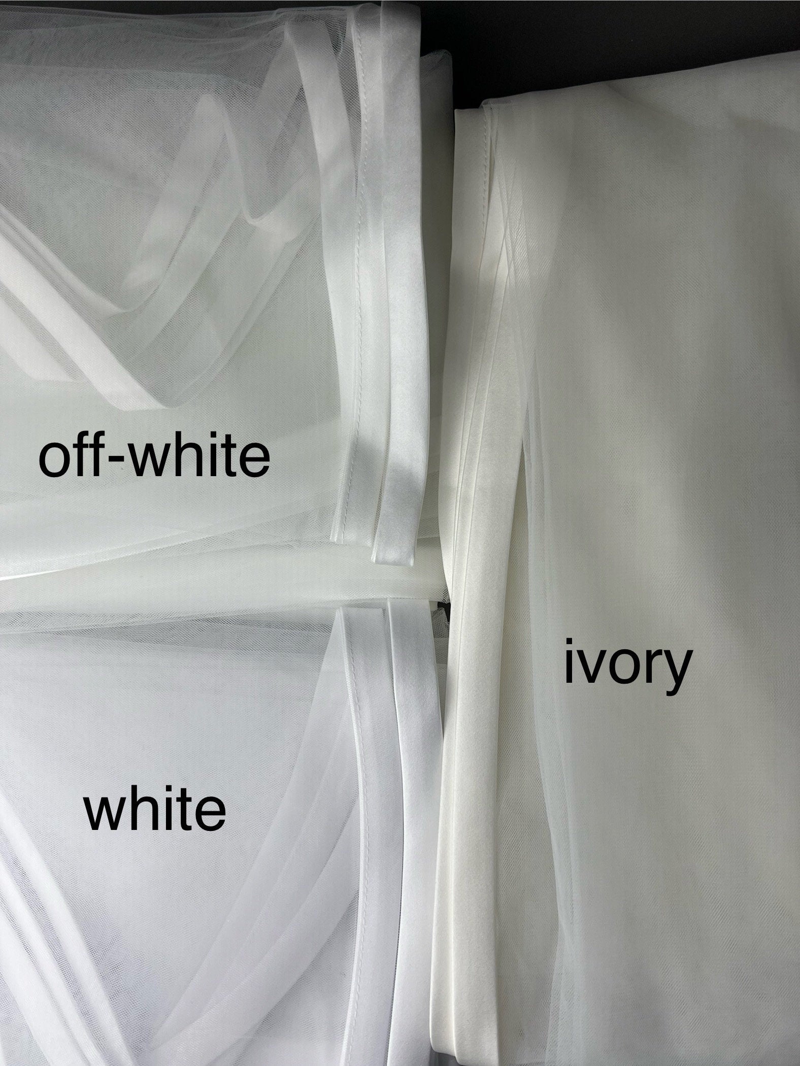 Elegant Satin-Trim Bridal Veil - Classic 150cm Width, High-Quality Tulle, Sophisticated Wedding Accessory two tier veil