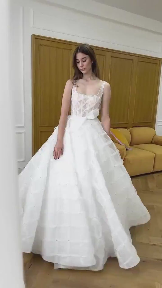 ACCIO – Geometric Beaded A-line Wedding Dress