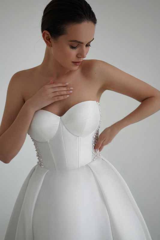 SEVERIA – Strapless Mikado A-Line Wedding Dress