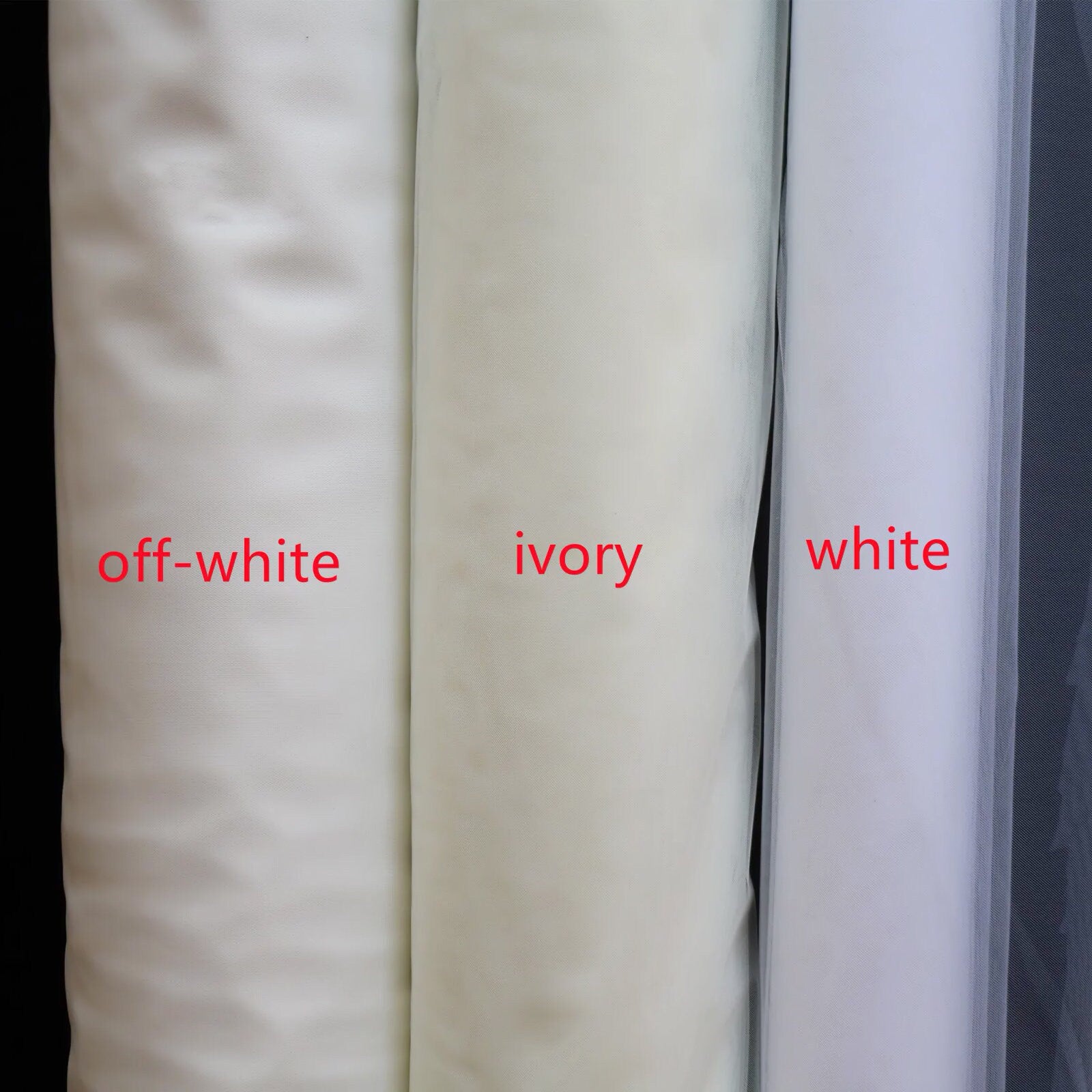 Wedding veil with pearls | colored non-Chinese tulle container 150 cm, ivory | veil with pearls | wedding veil to fingertips