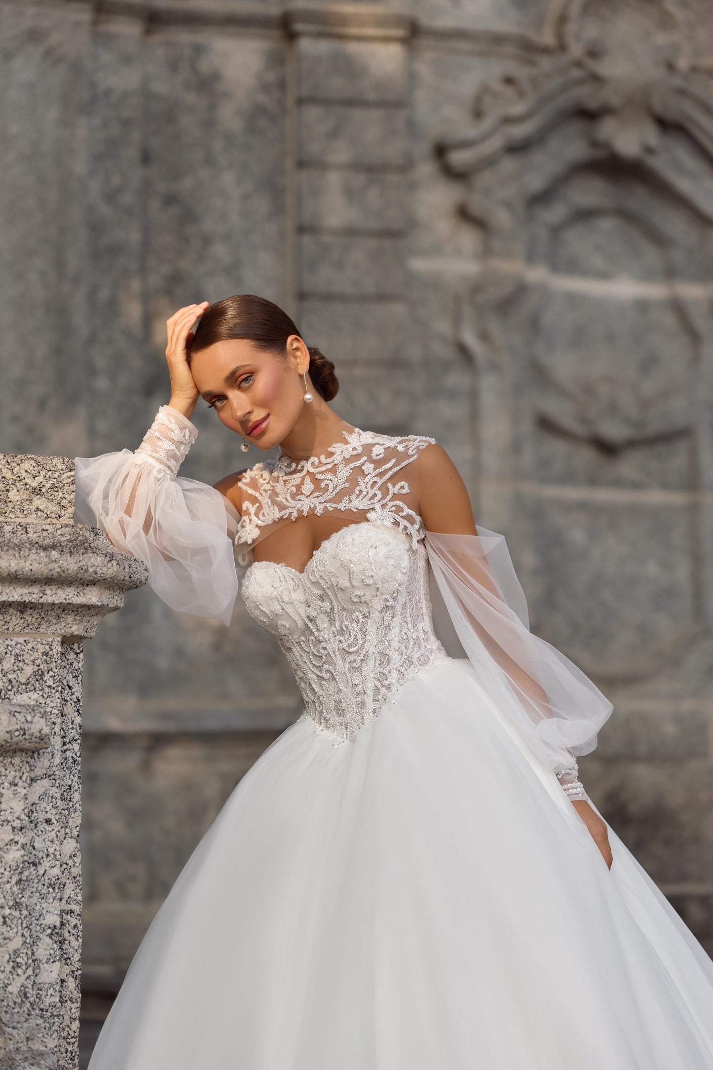 Wedding Dress Ball Gown Lace Corset Bridal Gown Off Shoulder Tulle Skirt Luxury Romantic Wedding Dress